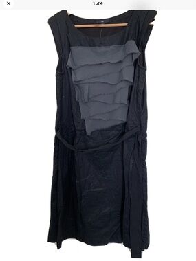 GAP Black Midi Dress with Gray Layered Front pockets lined